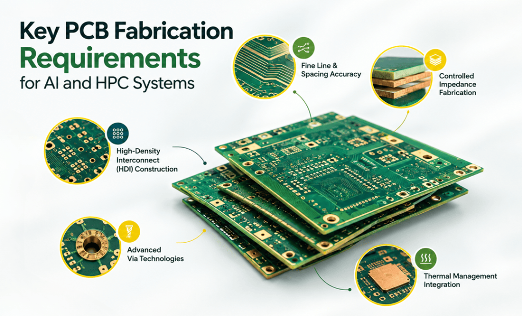 Key PCB Fabrication Requirements for AI and HPC Systems